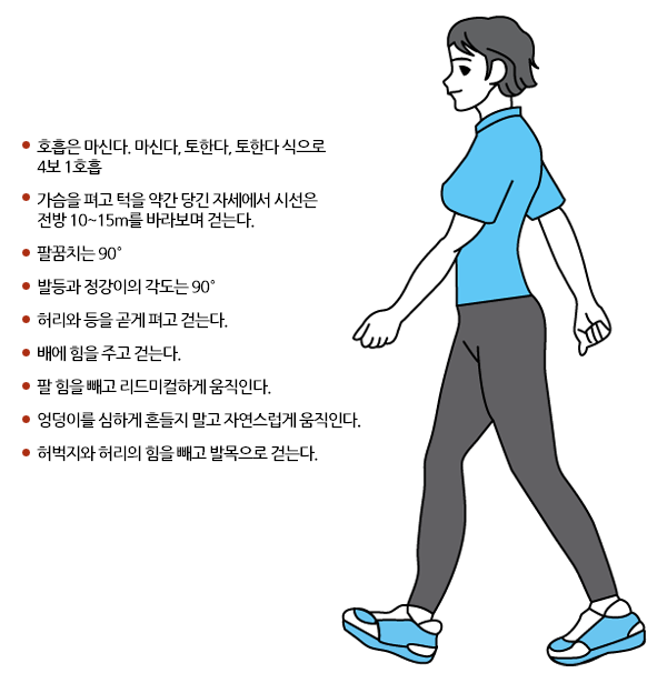 걷기운동의 요령