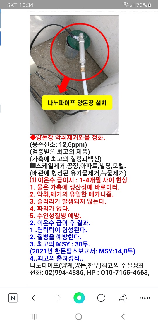 돼지악취제거와물정화. 썸네일